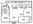 1,060 sq. ft. B2 floor plan