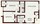 881 sq. ft. B floor plan