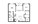 1,043 sq. ft. B1 floor plan