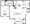 892 sq. ft. 50% floor plan