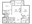 1,145 sq. ft. B2 floor plan