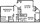 775 sq. ft. B floor plan