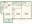 876 sq. ft. 60% floor plan