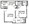 675 sq. ft. 60% floor plan
