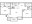 886 sq. ft. B1 floor plan