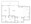 1,005 sq. ft. 1-E West floor plan