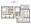 1,004 sq. ft. B1 floor plan