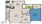 1,020 sq. ft. A3 floor plan