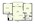 893 sq. ft. C5 floor plan