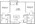 1,066 sq. ft. B3-5 floor plan