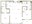 1,164 sq. ft. 50% floor plan