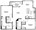 1,152 sq. ft. Downtown floor plan