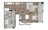 877 sq. ft. A4 floor plan