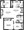 780 sq. ft. H floor plan