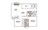 1,081 sq. ft. B3 floor plan