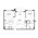 914 sq. ft. B1 floor plan
