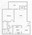 745 sq. ft. floor plan