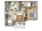 701 sq. ft. Belize (A2) floor plan