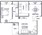 695 sq. ft. A2 floor plan