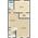 705 sq. ft. D/60% floor plan