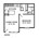 500 sq. ft. A1 floor plan
