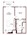 672 sq. ft. A1 floor plan