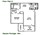 681 sq. ft. E floor plan
