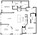 1,240 sq. ft. B4P floor plan