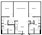 1,051 sq. ft. B1 floor plan