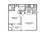 520 sq. ft. 1A1 floor plan