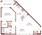 756 sq. ft. A3b floor plan