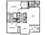 966 sq. ft. B1 floor plan