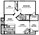 901 sq. ft. A6 floor plan