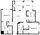 1,044 sq. ft. to 1,194 sq. ft. B3 floor plan