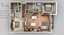 1,283 sq. ft. 2D floor plan