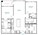 1,065 sq. ft. B1 floor plan