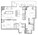 924 sq. ft. floor plan