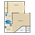 447 sq. ft. A1 floor plan