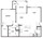 819 sq. ft. A3 floor plan