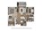 935 sq. ft. B1 floor plan