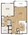 746 sq. ft. Armstrong floor plan