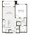 698 sq. ft. A2 floor plan