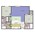1,104 sq. ft. Prescott floor plan