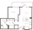 592 sq. ft. A1 floor plan