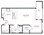 622 sq. ft. Coleto floor plan