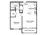 796 sq. ft. B2.1 floor plan