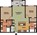 975 sq. ft. B1 floor plan