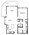 842 sq. ft. A2 floor plan