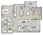 1,228 sq. ft. B2 floor plan
