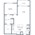 824 sq. ft. A5 floor plan